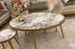 اثاث صالة طاولات كراسي جلوس ، سفرة طعام و طاولة شاشة